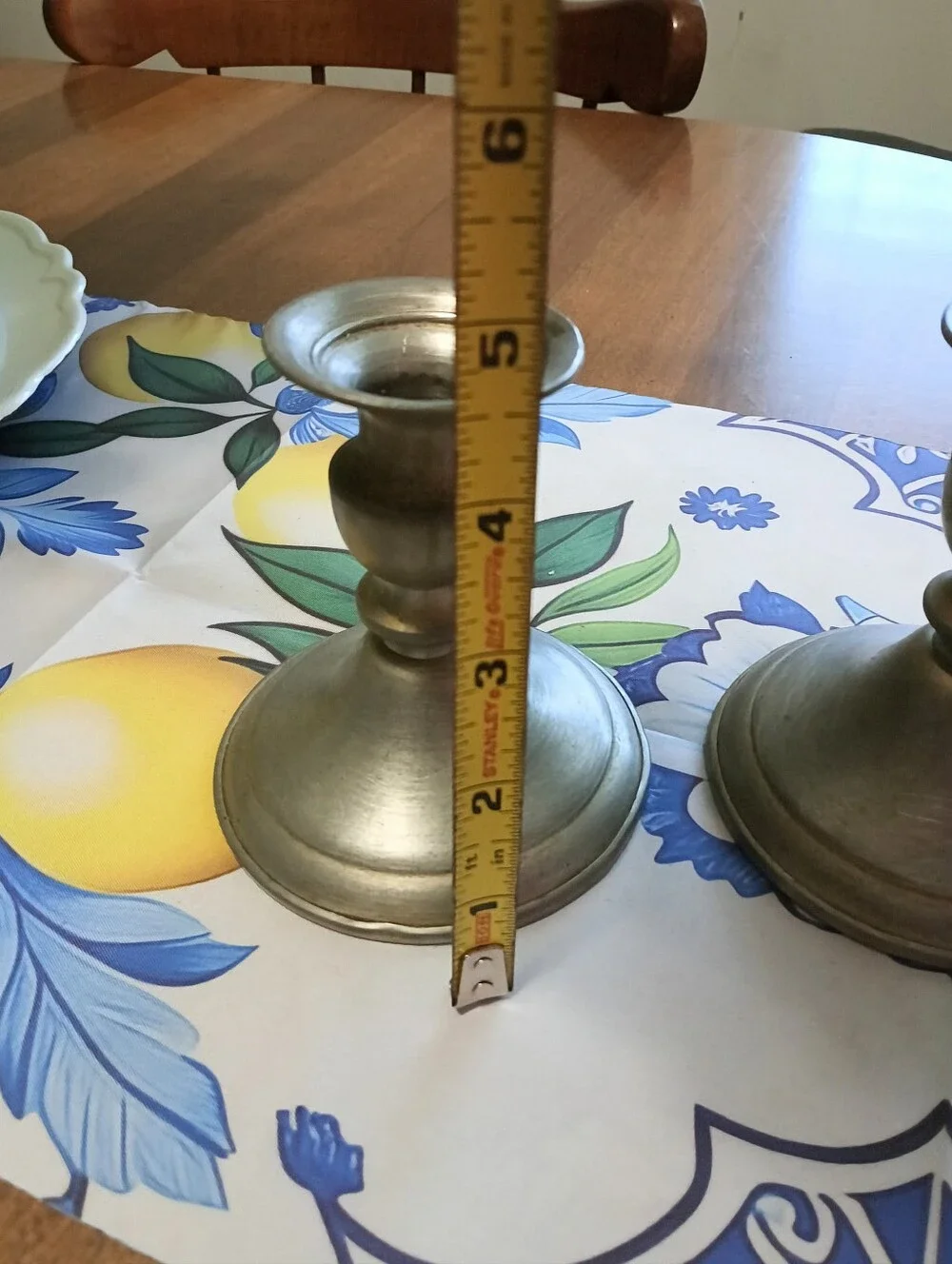 Vintage Leonard Genuine Pewter Candle Sticks (4 1/2
